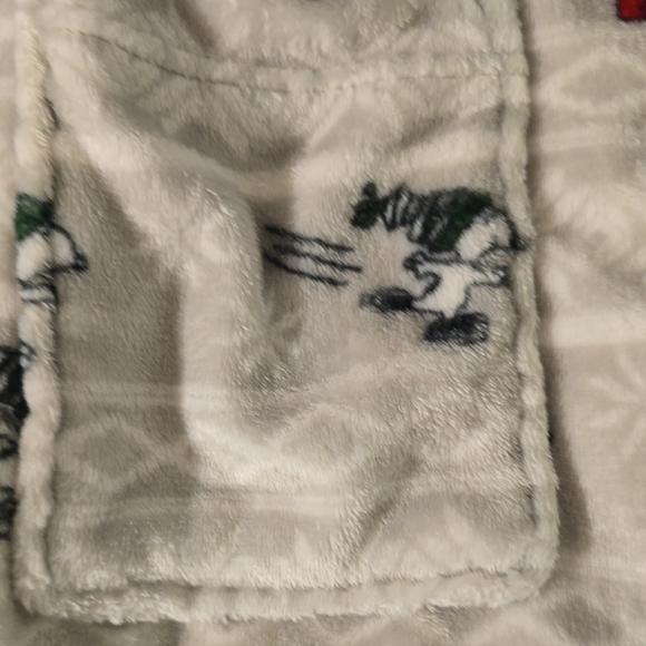 Peanuts Gray and Red Hooded Robe - Picture 6 of 7
